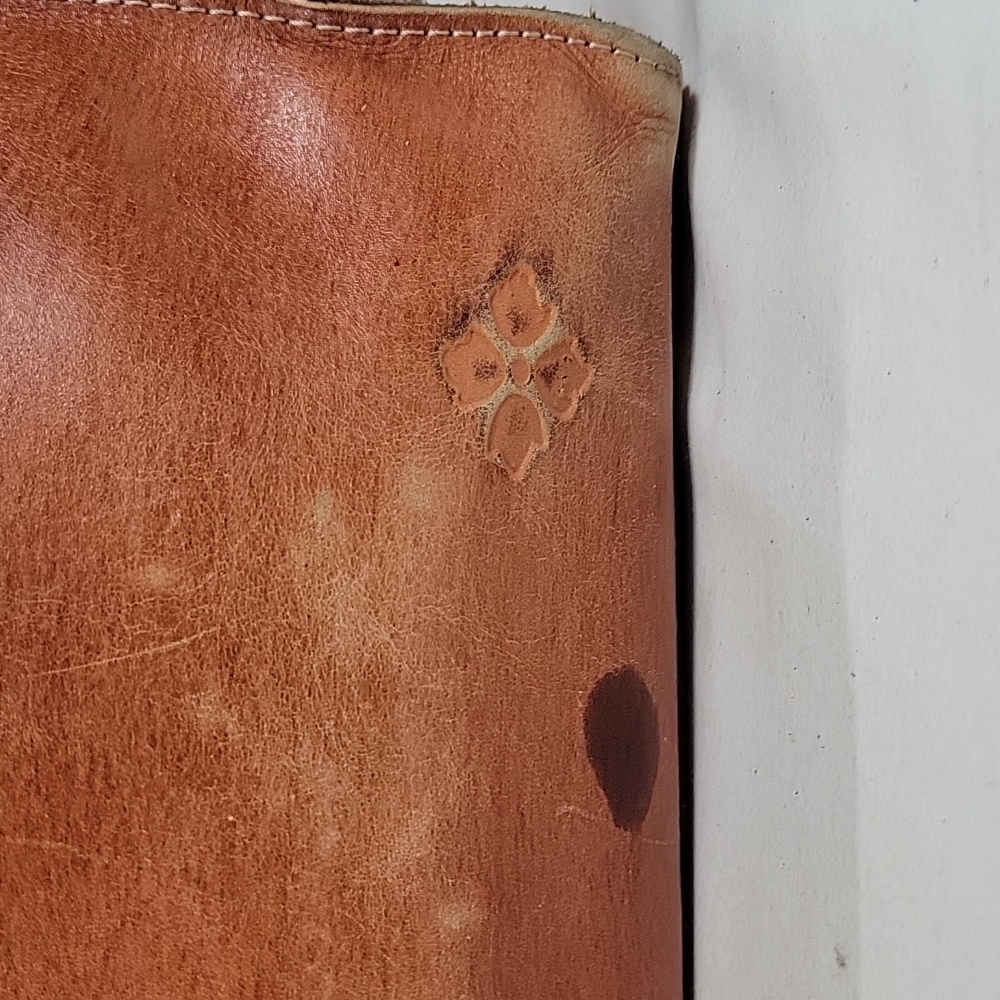Patricia Nash Tooled Floral Leather Tote in Cognac Brown - Picture 5 of 16